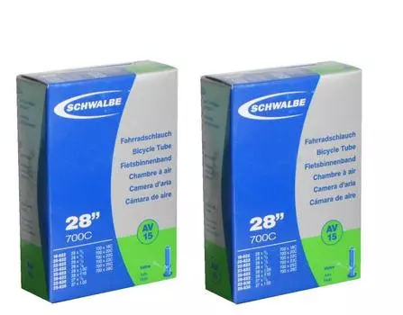 Set of 2 SCHWALBE American style valve tube 15AV 700x18-28C [item]