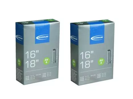 Set of 2 SCHWALBE Tube American style valve 40mm AV4 161 3/8,161.10/1.40,181.10/1.35 [item]