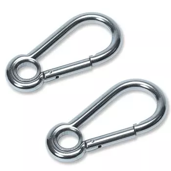 Set of 2 SUS316 Stainless Steel Snap Hook with Ring 120mm Ring Diameter 17mm Spring Hook A Type S Size Suitable for 14mm Rope Ship Boat Mooring
