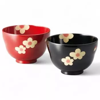 Set of 2 Wood Powder and Resin Urethane Dishwasher Made in Japan J-kitchens Bowls, Composite, Coating, Safe, PID-529371,