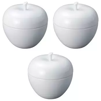 Set of 3 Apple lids tableware Setomonohonpo [9.19.2cm] Children s белый