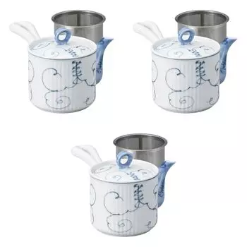 Set of 3 Arabesque Grape SS Lightweight Teapots x cm Arita Ware Teapots Arita Ware Setomonohonpo [9 10.5 (350 cc)]
