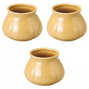 Set of 3 Bone Containers x Arita Ware Condiment Containers by Setomonohonpo [12.5 9.5 cm] коричневый