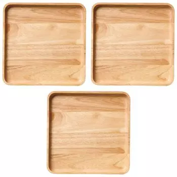 Set of 3 deep wooden square lunch trays x 3 Wooden trays Setomonohonpo [24 cm]