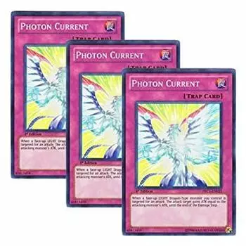 Set of 3 English version Photon Current Reflected Photon Current 1st Edition Yu-Gi-Oh! PRC1-EN023 (Super Rare)
