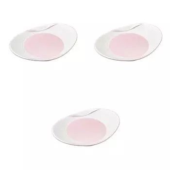 Set of 3 Flowing Water Lustre Oval Small Plates x 9 x 2 Arita Ware Small Plates Setomonohonpo (Pink) [12.2 cm] розовый