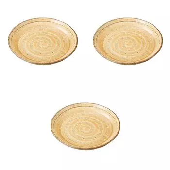 Set of 3 Iraho Umehanagi Plates x Large Ceramic Plates by Setomonohonpo 8.0 [25.2 3.4cm] сливовый