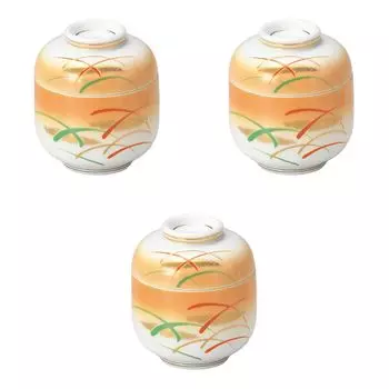 Set of 3 Kamogawa Mini Mushi Bowls x cm Mini Mushi Reinforced Setomonohonpo [7.4 8.2 (130cc)] Bowls, Porcelain,