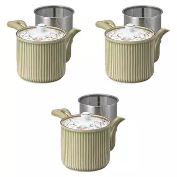 Set of 3 Karen SS lightweight large x 11 cm Arita ware teapots Arita ware Setomonohonpo teapots, green, [10 (350 cc)] зелёный