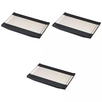 Set of 3 large serving x 15 x Resin serving ABS Setomonohonpo [A] 8-inch tray, silver-painted [24 2.4 cm] tray, resin,