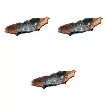 Set of 3 Nanban Icchin Konoha Plates x x Banko Ware Large Banko Setomonohonpo 10.0 [33.5 14.5 4.3 cm] Plates, Ware,