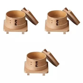 Set of 3 Natural Steamer Set C Chinese Steamer Cedar Setomonohonpo Cedar/Wappa 9 [9.25.3cm] бежевый