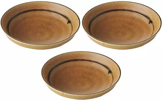 Set of 3 Oribe Ipponsen 45 deep plate Small bowl [13.73.4cm]
