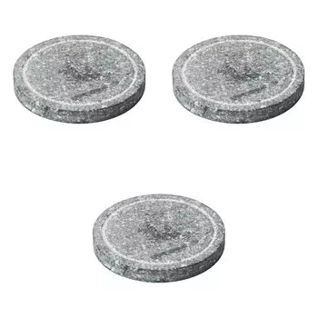 Set of 3 round steak stones 14cm Grilling direct made in Setomonohonpo [142.5cm] stones, fire, Korea,