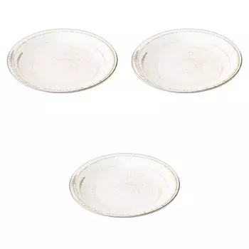 Set of 3 Rusty Plates x Ceramic Serving Plates by Setomonohonpo Powder-glazed Thousand-Step [30.5 4.3cm]