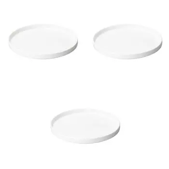 Set of 3 Shine White 21cm Round Plates x Round Plates Setomonohonpo [21.2 2cm] (Large)