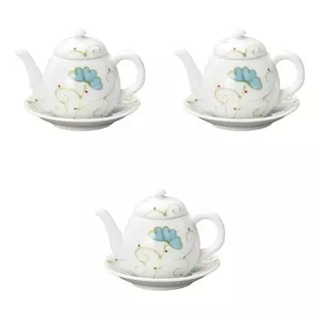 Set of 3 Shiruji with Hanaichichin stand x x Shiruji Arita ware Setomonohonpo [6 7cm/Plate 9.3 1.7cm (70cc)]
