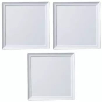 Set of 3 White Porcelain Hors 20cm Square x x Medium Setomonohonpo d oeuvre Plates, [20.7 20.7 1.3 cm] Western-style Plates,