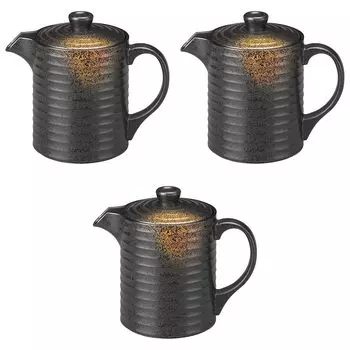 Set of 3 Yasuragi Shirutsuji Yakishime 750cc x x Shirutsuji ABS resin Setomonohonpo [TA] (large) [19.6 11.6 16.9 cm] Heat-resistant Heat-resistant