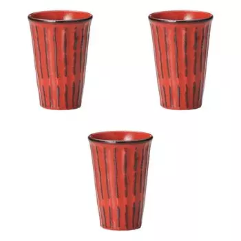 Set of 3 Yuzu Black Magna Shaved Tumblers x 12cm Shochu Cup Setomonohonpo [8.5 (300cc)]