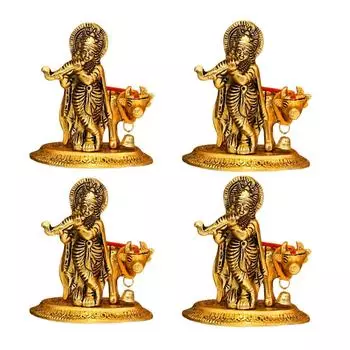 Set of 4 Baby Hat Monk Buddha Idols Showpiece for Car Dashboard Idols/Home Decorative Showpiece & Gifting Ideas Car Dashboard Accessories Size - 6.5Cm