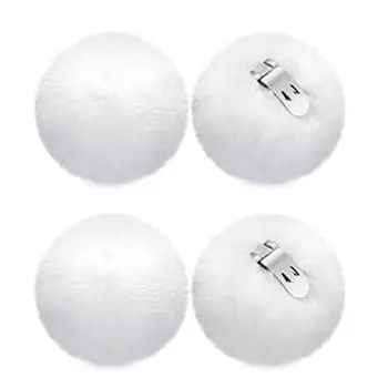 Set of 4 Stylish Shoe Clip Detachable Furry Ball Shaped Shoe Clips Versatile Fluffys Pompoms Shoes Buckles Accessories