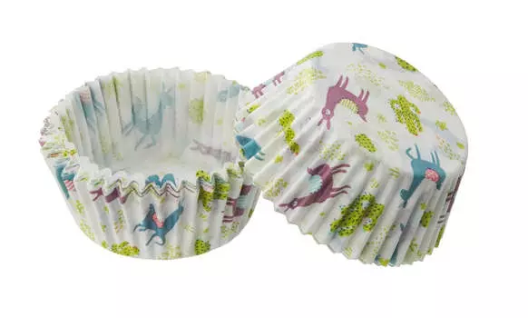 Set of 50 llama and cactus pattern paper muffin cups Zenker Smart Pastry ref. 43948