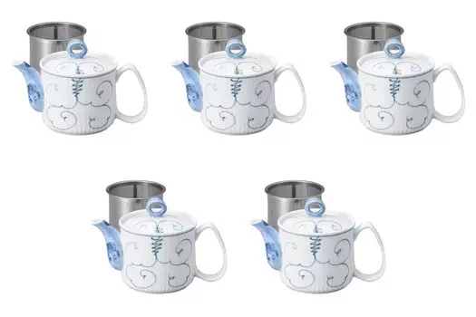 Set of 5 Arabesque Grape SS Lightweight Pots x Arita Ware Arita Setomonohonpo [9 10.5cm (350cc)] Pots, Ware,