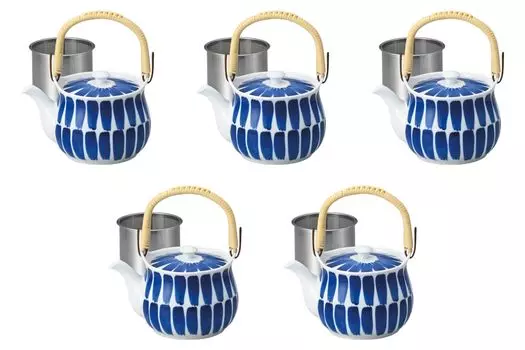 Set of 5 Brushed SS4 Teapots x 10cm Arita Ware Hasami Setomonohonpo [11.5 (600cc)] Teapot, Ware,