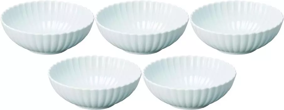 Set of 5 Celadon chrysanthemum shaped small bowl x Small bowl 4.2 [13 4.6cm] селадоновый