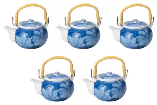Set of 5 Dark Leaf Color 4 Teapots x Arita Ware Arita Setomonohonpo No. [12.5 9.5cm, 650cc] Teapots, Ware,