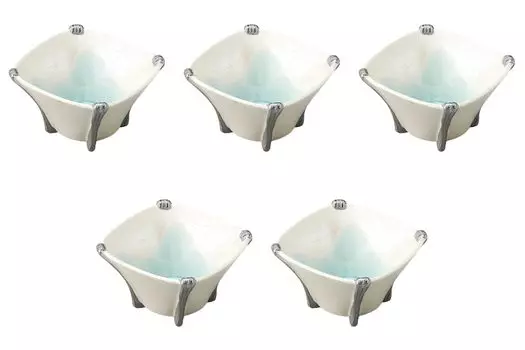 Set of 5 Lake Water Square Small Bowls x Small Bowls Setomonohonpo [10.5 6cm]