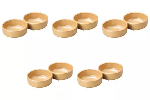 Set of 5 Round Condiment Containers x x Arita Ware Condiment Arita Setomonohonpo Two-Piece [16.5 8.5 3.5 cm] Containers, Ware, коричневый