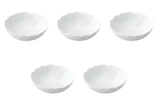 Set of 5 Sakura Small Arita Ware Small Setomonohonpo (Celadon) Bowls, 12.5cm [12.54cm] Bowls,
