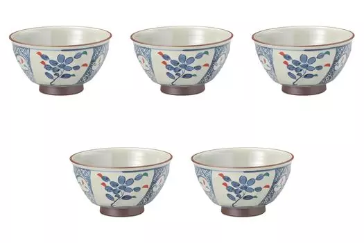 Set of 5 Shozui Beveled Bowls x Arita Setomonohonpo (Medium) [16 9cm] Multi-Purpose Bowls, Ware,