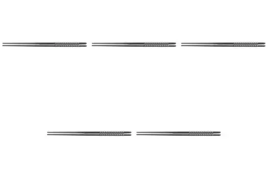 Set of 5 Stainless Steel Round Twisted Chopsticks x x Korean Cooking Stainless Made in Setomonohonpo 22.5cm [22.5 0.7 0.7cm] Supplies, Steel, China,