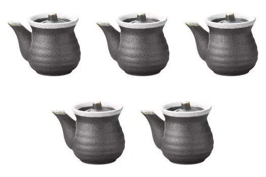 Set of 5 white soy sauce dispensers x Soup dispenser Setomonohonpo [8 8.5cm (250cc)] белый