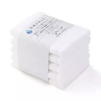 Set of 5 White Thick Face Hydro Silver 34cm x [WEB Exclusive] Towels, Antibacterial, Odor-Resistant, Doctor-Designed Titanium, Absorbent, Approx. белый