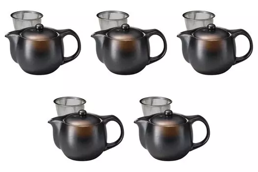 Set of 5 Yakishime Pots x cm Pots Setomonohonpo [11.1 10.7 (490cc)]