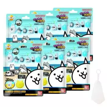 [set of 6] bath bomb bikkura egg bandai nyanko great war invasion in the bath! bass ball with bonus