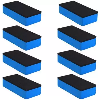 Set of 8 Car Wash Sponge and Polishing Sponges for Removing and Ideal for Washing and and Sponges, Brushes, Scale, Limescale, Oil, Waxing, Absorbent,