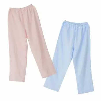 Set of Gauze Pajama Size Perfect for or Summer Washable and with Available in Two Pastel Perfect for Women and Two-Color Double-Layered Bottoms, M.