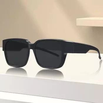 Set Of Glasses Polarized Sunglasses Men And Women Can Set Myopia Glasses One Mirror Two Driving Sunglasses Summer Sun Protection ordinary sheet