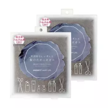Set of Hahonico Hair Dry Microfiber Towel Sesame Hair Quick Water Designed by a Hairdresser [Sesame 2] Towel, Drying, Absorbing,