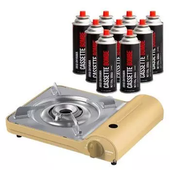 [Set purchase] Iris Ohyama Cassette Stove Smoke Yellow IGC-E1-YYE Cassette cylinder 250g x 3 pieces x 3 sets