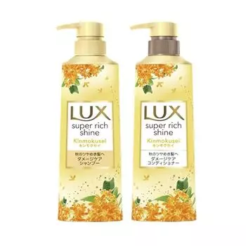 [Set purchase] LUX Super Rich Shine Osmanthus Damage Care Shampoo + Conditioner (Treatment) Pump 400g each