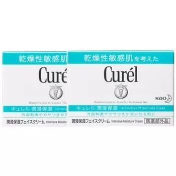 set sale kao curel moisturizing face cream 40g x 2 piece set curel sensitive skin cream [quasi-drug]