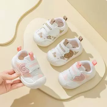 Сетчатая дышащая детская обувь хлопковая противоскользящая обувь для ходьбы 14 yards inner length 11.5cm