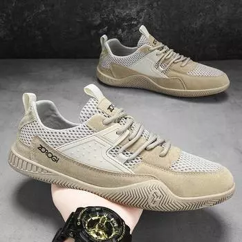 Сетчатая дышащая обувь Летняя мода Бег Спорт, мужская трендовая оригинальная роскошная удобная обувь для ходьбы 39 серый