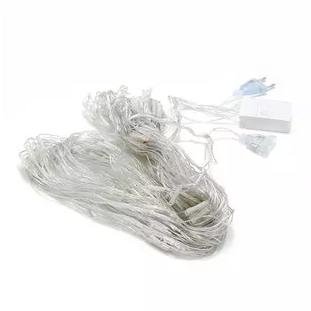 Сетчатая гирлянда светодиодных ламп 4.9x4.9 футов водонепроницаемая уличная рождественская сетка для рождественских праздников на открытом воздухе